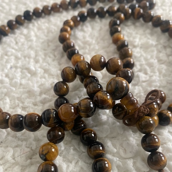 Authentic tiger eye beaded necklace - Picture 3 of 6